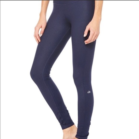 ALO Yoga Pants - ALO Rich Navy 7/8 HIGH-WAIST SIZE XS AIRBRUSH LEGGING